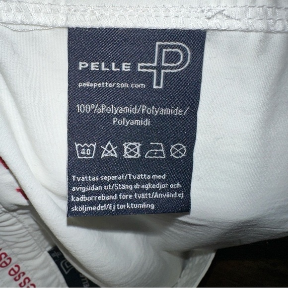 Pelle P Sports Shorts Women's Medium White Short‎ Side Slit Embroidered Skort - Picture 12 of 14